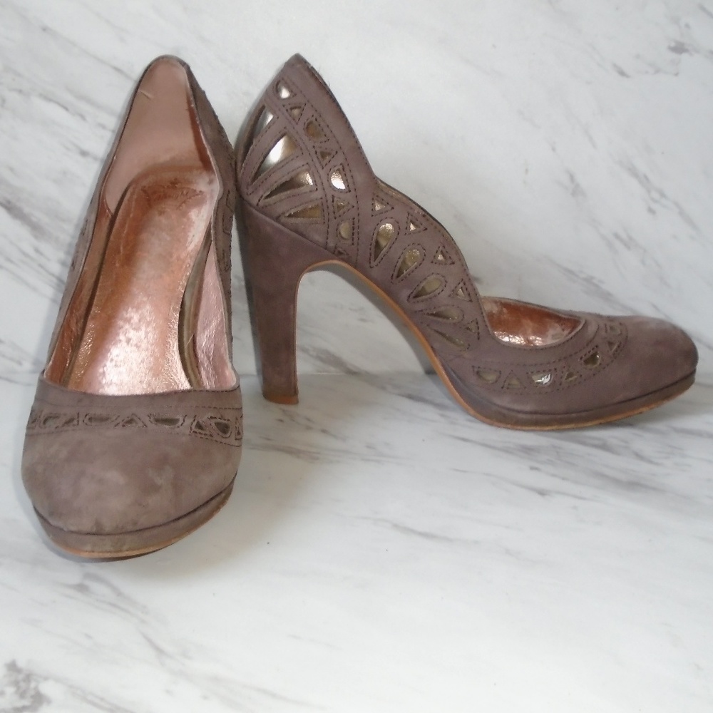 Anthropologie Miss Albright Leather Heels